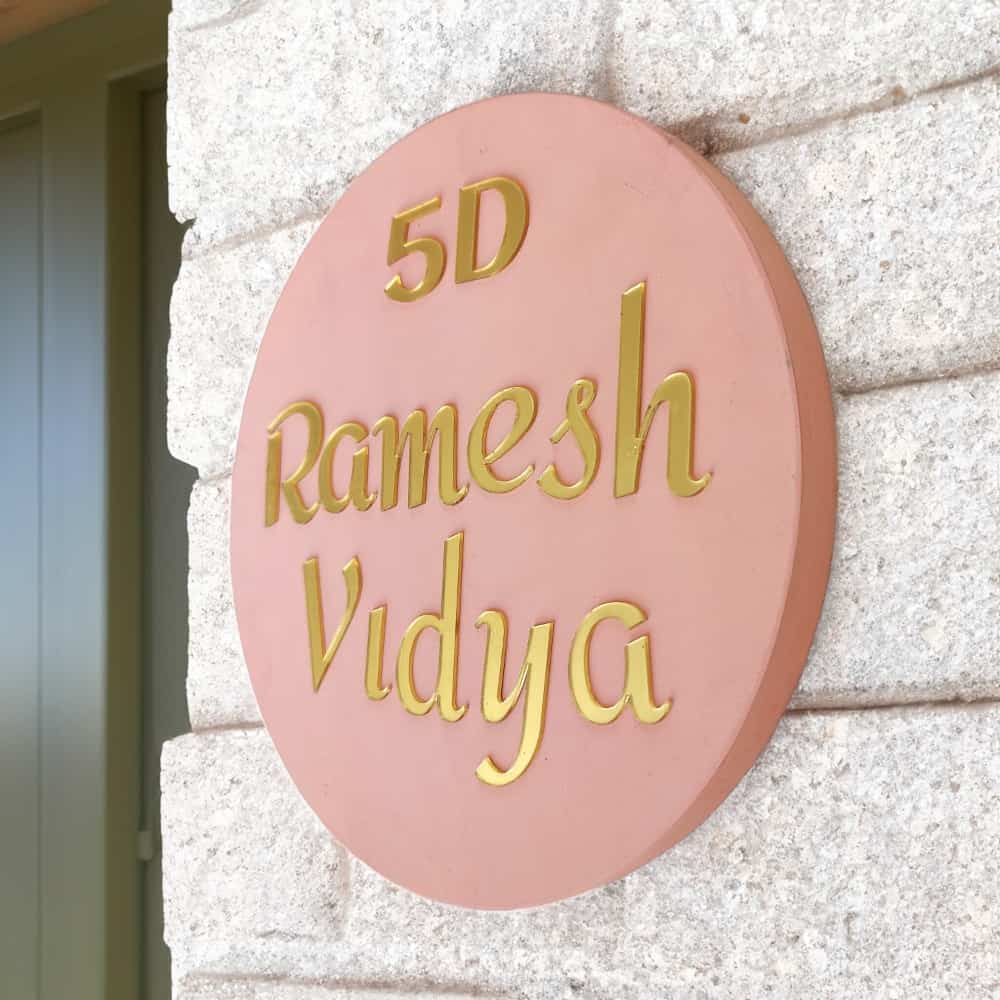 Peach Whisper - Modern Minimal Handcrafted Nameplate - rangreli