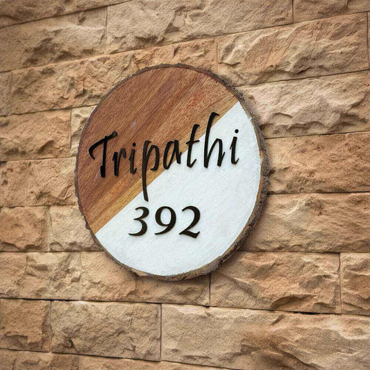 Wood Pearl - Modern Minimal Handcrafted Nameplate - Rangreli