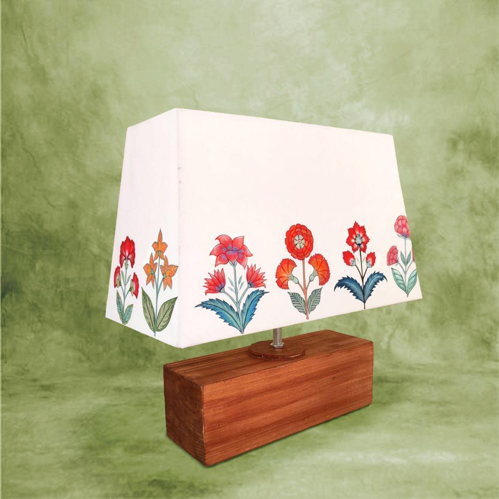 Rectangle Table Lamp - Kyaari Lamp Shade - Rangreli