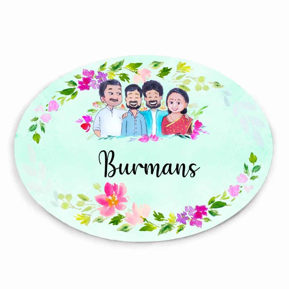 Handpainted Customized Name plate - Family Name Plate - rangreli
