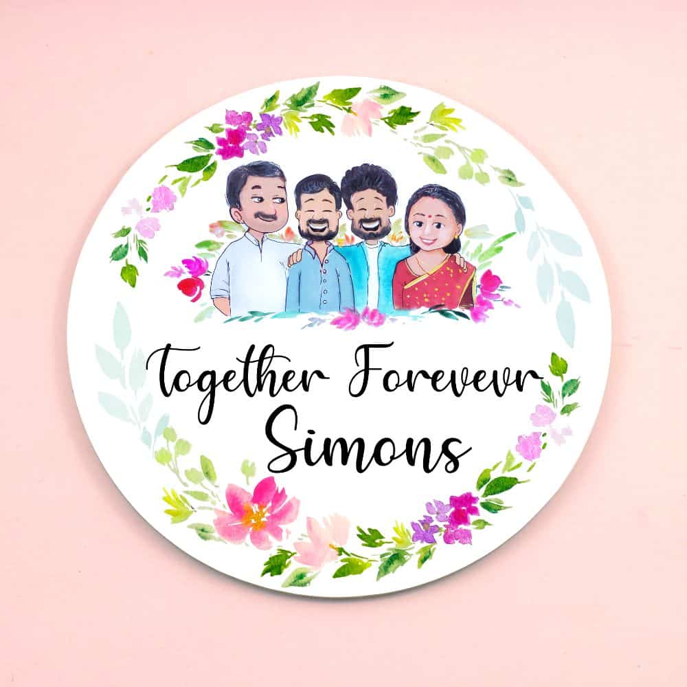 Handpainted Customized Name plate - Family Name Plate - rangreli
