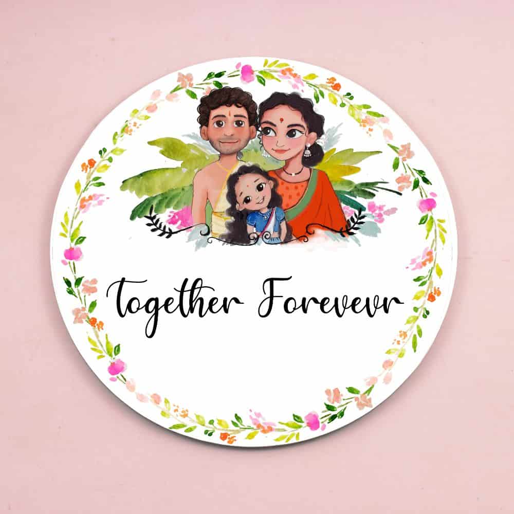 Family 2 - Handpainted Personalised Name plate - Rangreli