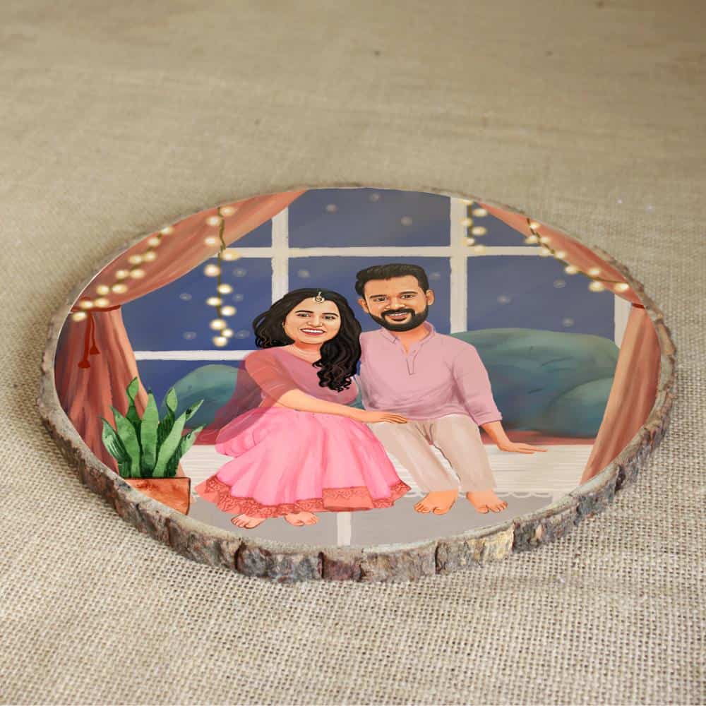 Handpainted Personalized Character couple1 Nameplate-Bark - rangreli