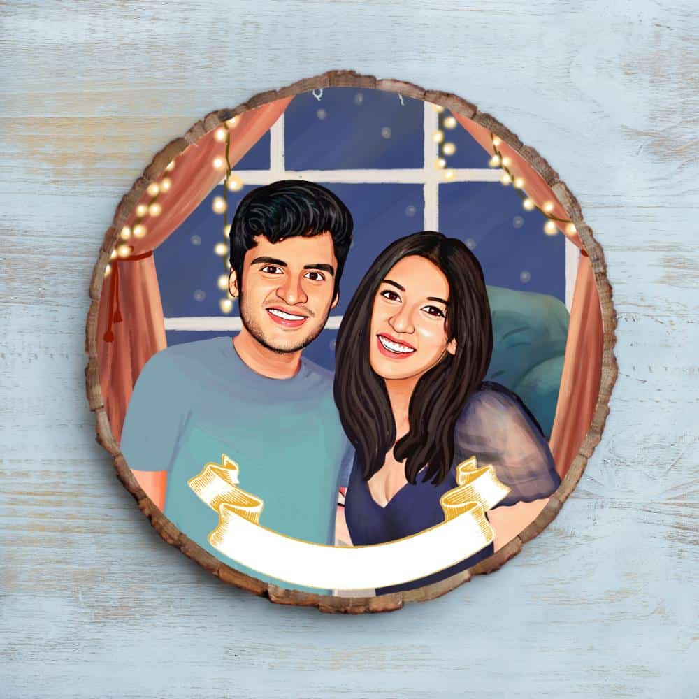 Handpainted Personalized Character couple1 Nameplate-Bark - rangreli