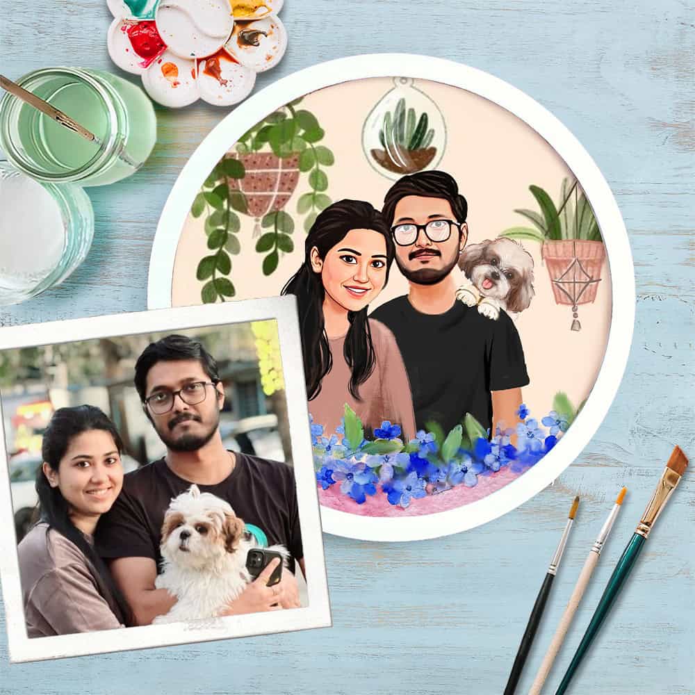 Handpainted Personalized Character Nameplate with cat - Bark - Rangreli