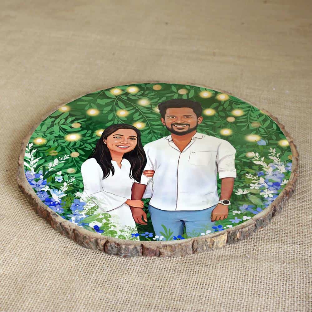 Handpainted Personalized Character Nameplate Couple Goal-Bark - rangreli