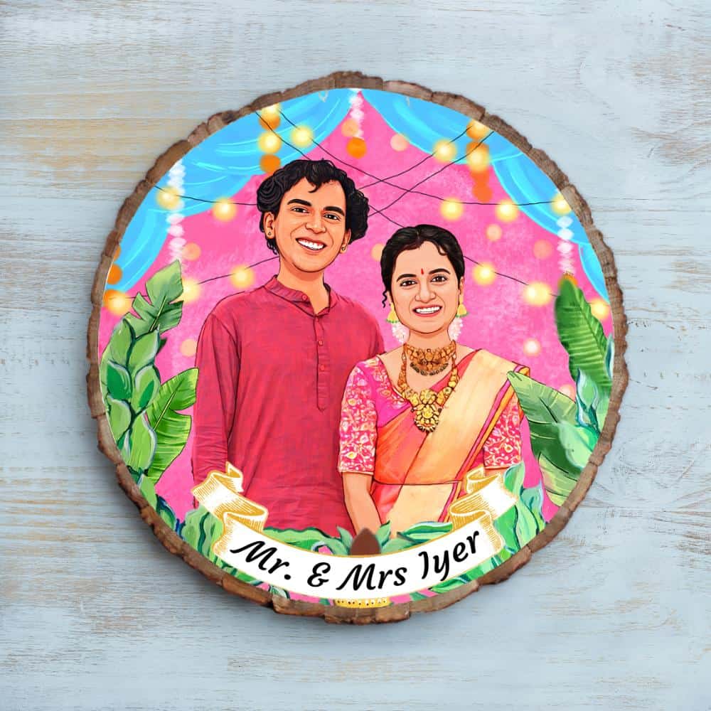 Handpainted Personalized Character Nameplate Festive Season - Full frame - Rangreli