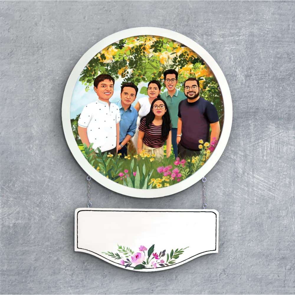 Handpainted Personalized Character Outdoor Time Nameplate - Full frame - rangreli