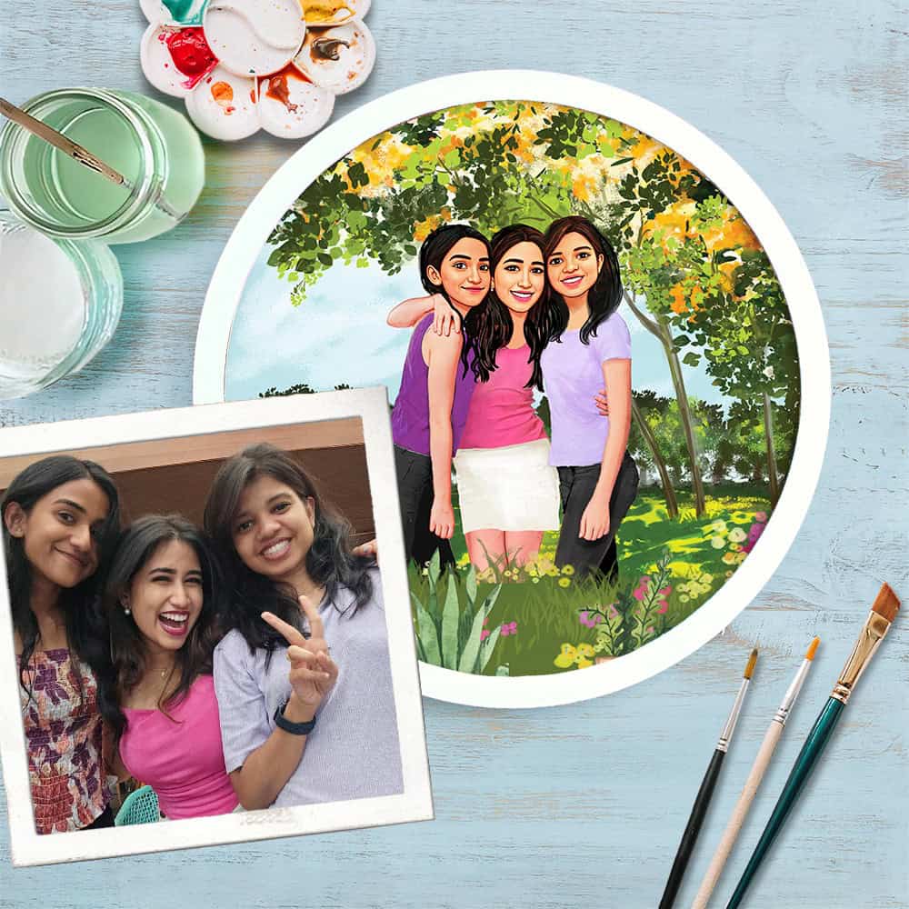 Handpainted Personalized Character Outdoor Time Nameplate - Full frame - Rangreli