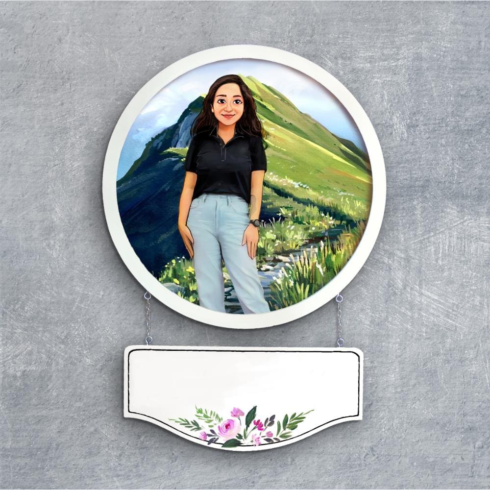 Handpainted Personalized Character Nameplate - Full frame - rangreli