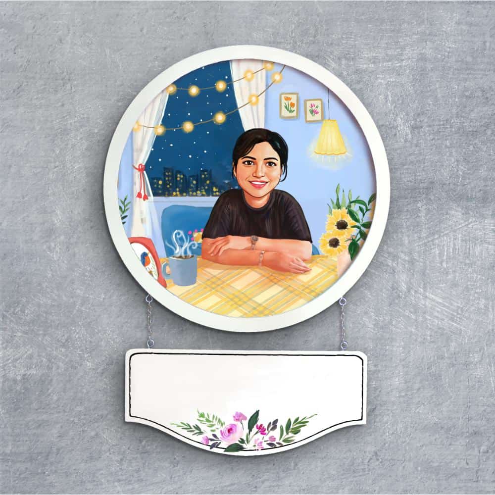 Handpainted Personalized Character Nameplate - Full frame - rangreli