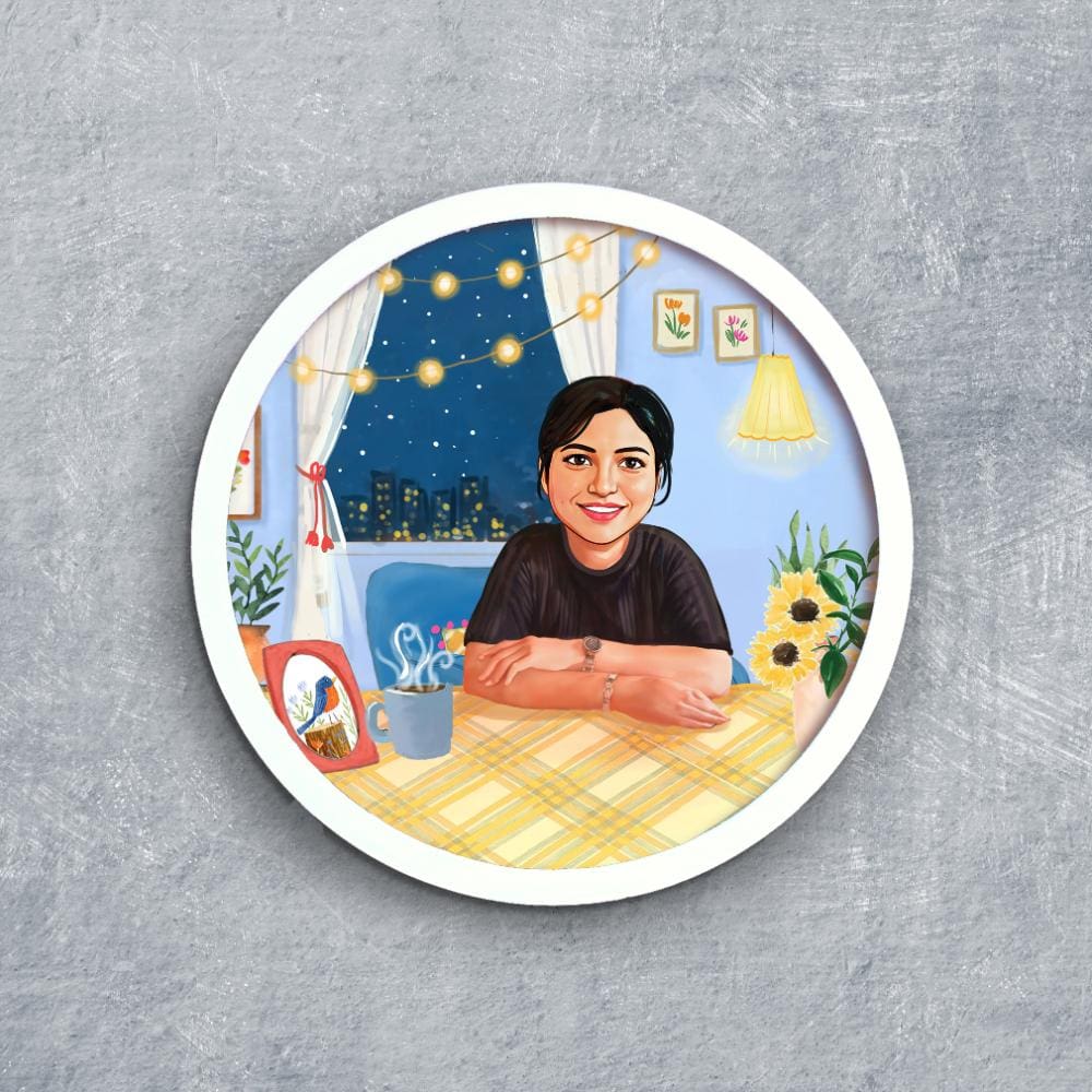 Handpainted Personalized Illustration Bark Nameplate - Rangreli