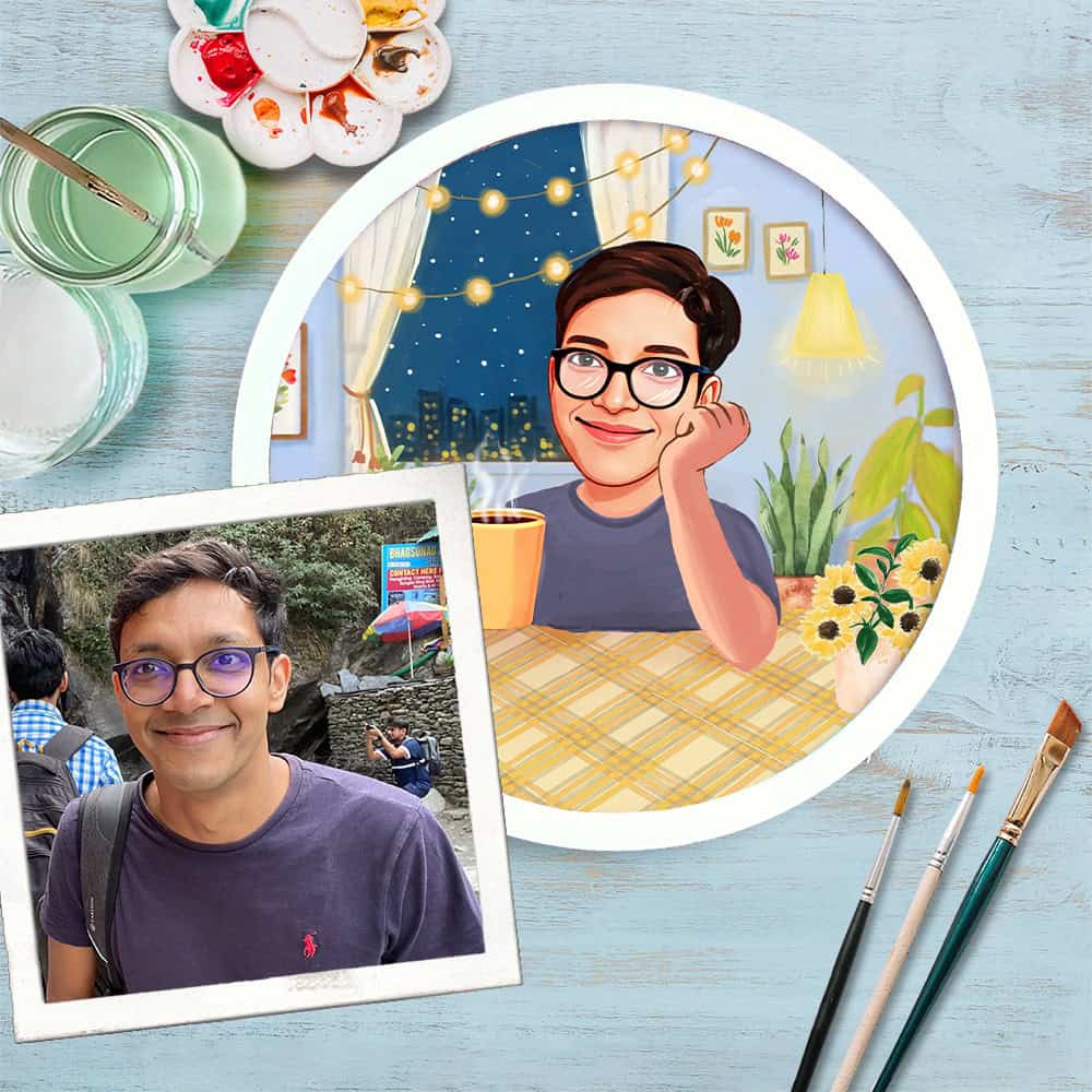 Handpainted Personalized Illustration Bark Nameplate - Rangreli