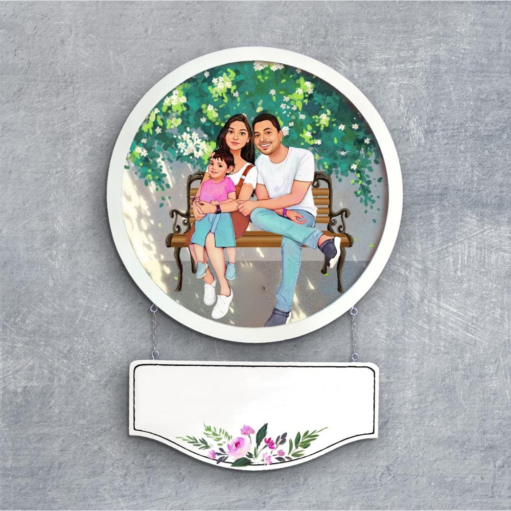 Handpainted Personalized Character Holiday Couple3 - Full frame - Rangreli