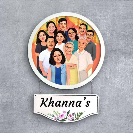 Handpainted Personalized Character Family Time - Full frame - Rangreli