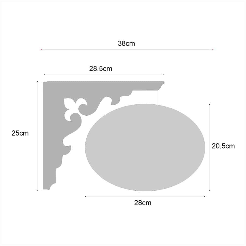 Handpainted Hanging Name plate - Navy Oval White Red Flowers - Rangreli