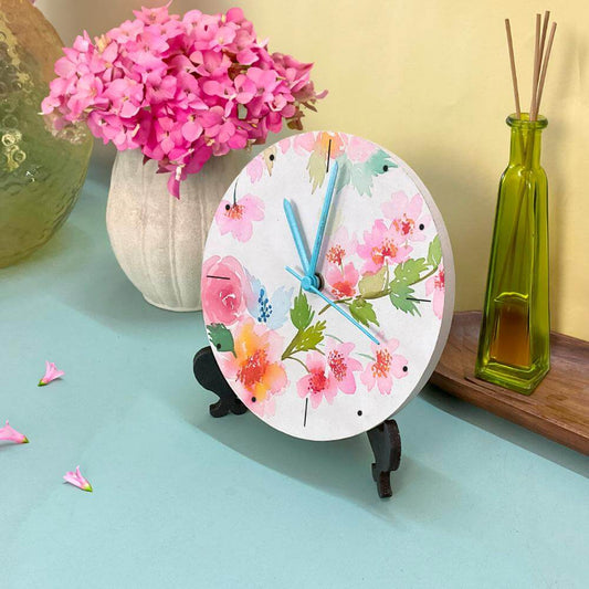 Floral Bliss - Table Clock - Rangreli