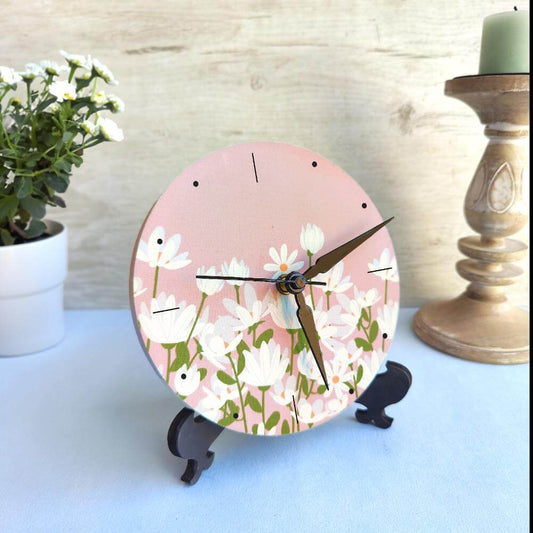Pastel Peach - Table Clock - Rangreli