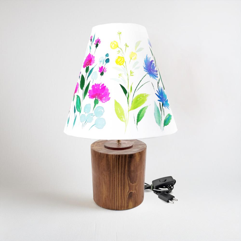 Cone Table Lamp - Flower Garden Lamp Shade 3008 - rangreli