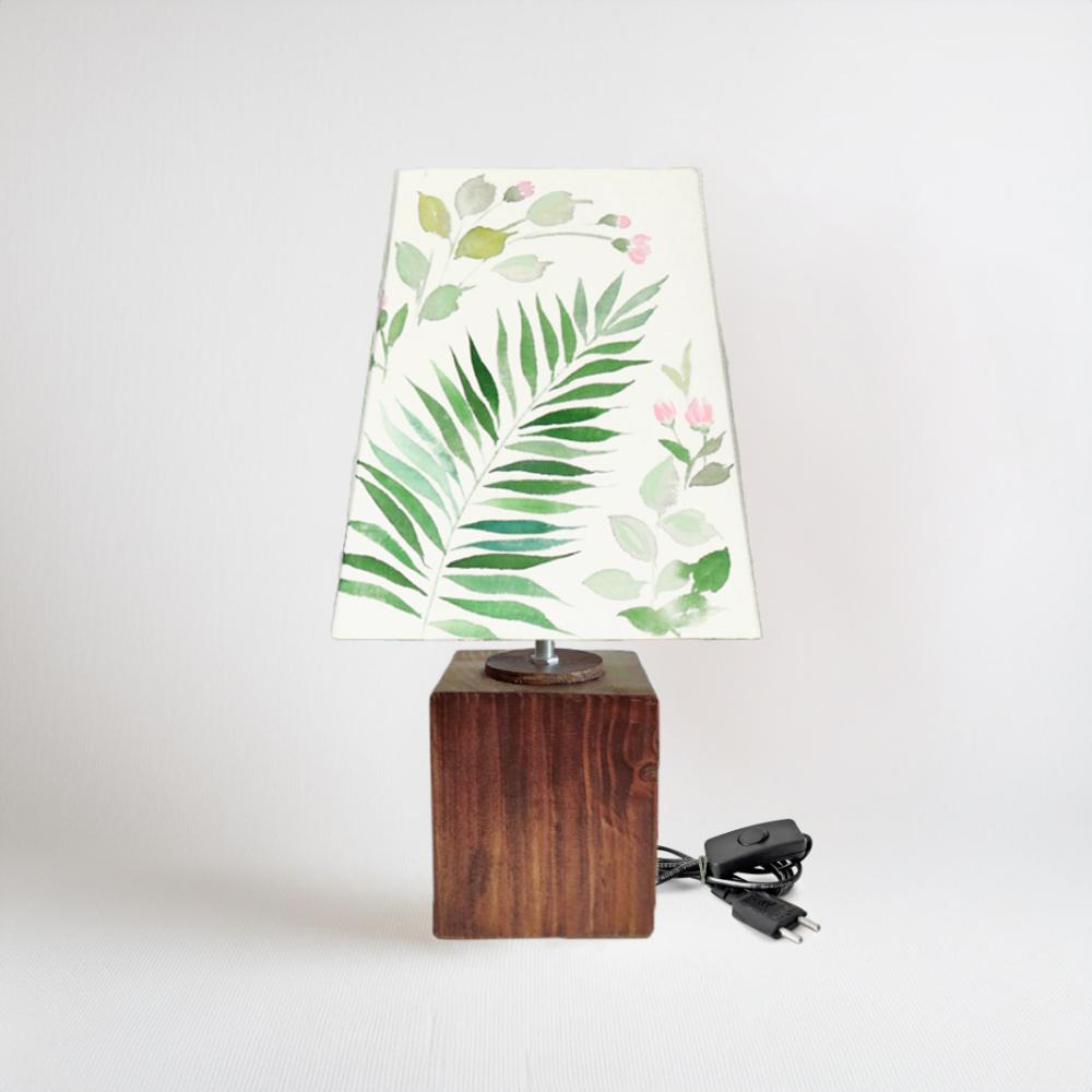 Empire Table Lamp - Green Fern Lamp Shade - Rangreli