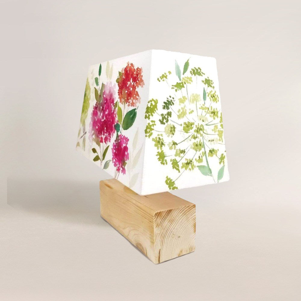 Rectangle Table Lamp - Floral Cluster Lamp Shade 3017 - rangreli