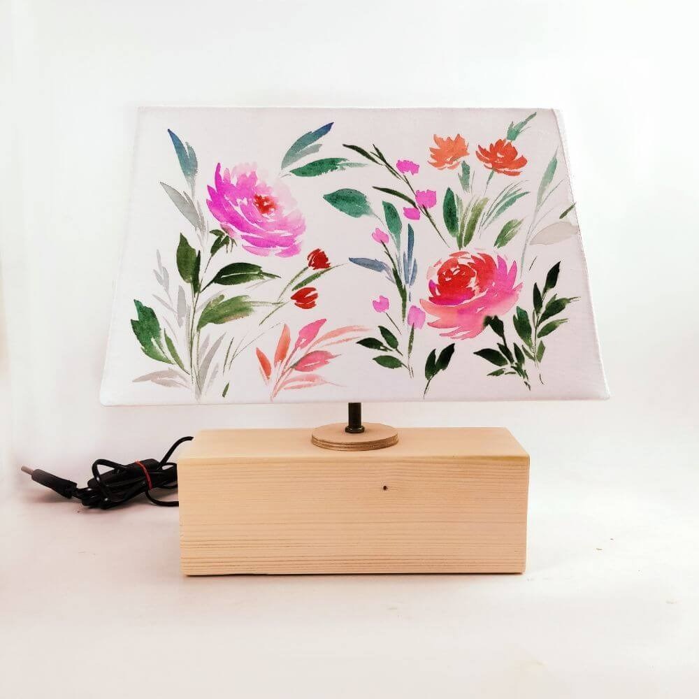 Rectangle Table Lamp - New Birds Lamp Shade - rangreli