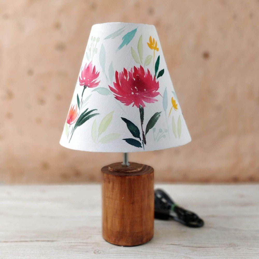 Cone Table Lamp - Lillies Lamp Shade - Rangreli