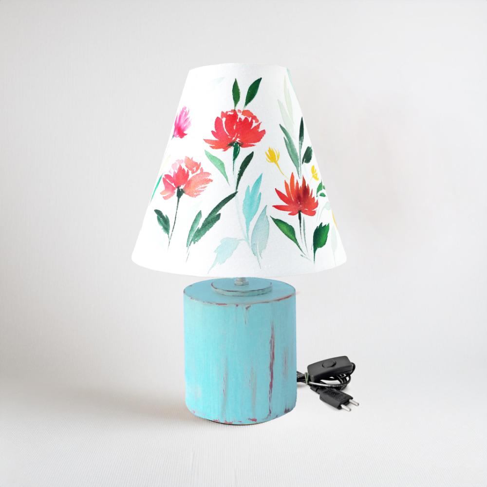 Cone Table Lamp - Lillies Lamp Shade - Rangreli