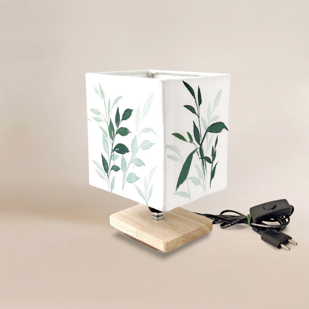 Square Table Lamp - Fern Lamp Shade - Rangreli