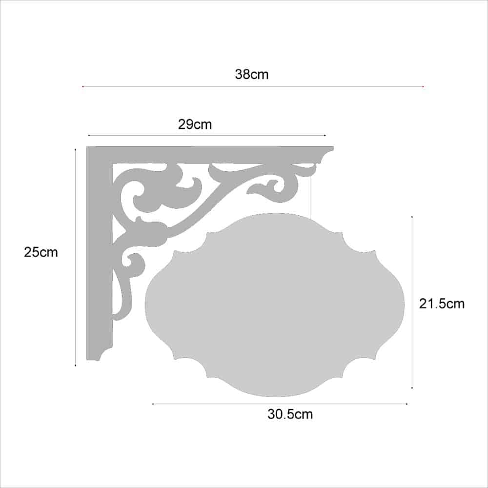 Handpainted Hanging Name plate - Teal Victorian Yellow Red Border - Rangreli