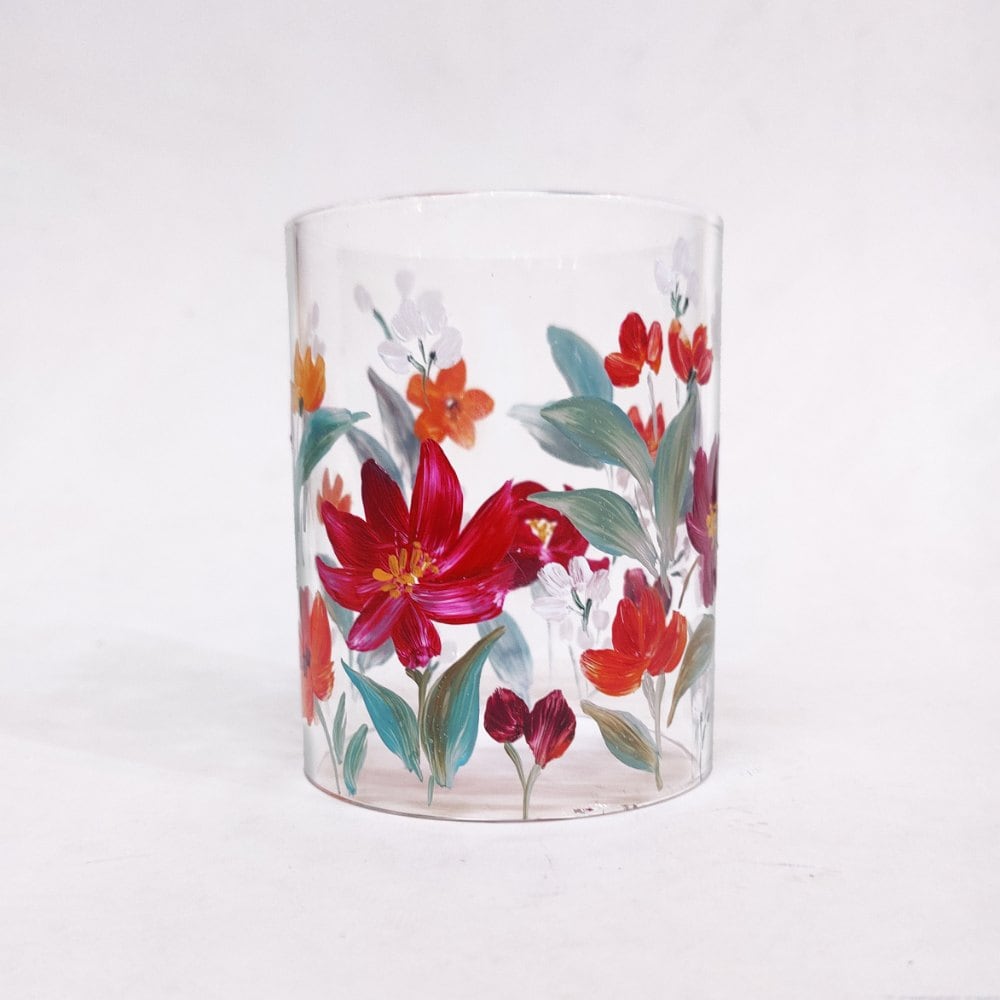 Scarlet Garden - Glass Votive - Rangreli