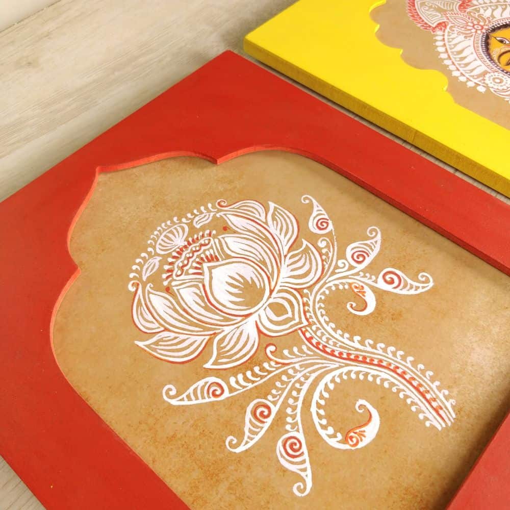 Durga Devi - Traditional Indian Wall Art | Ethnic Wall Decor - Rangreli