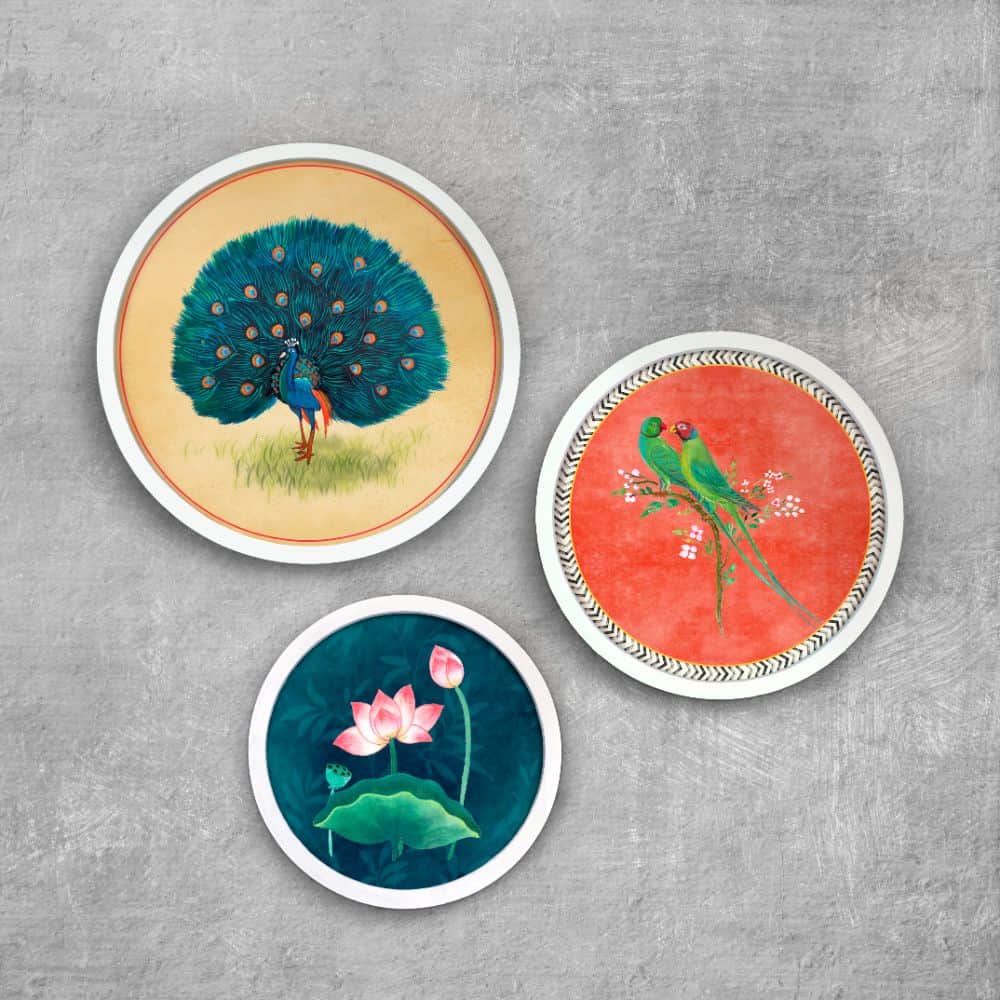 Pichwai Style Wall Art Frames Set of 3 - Rangreli