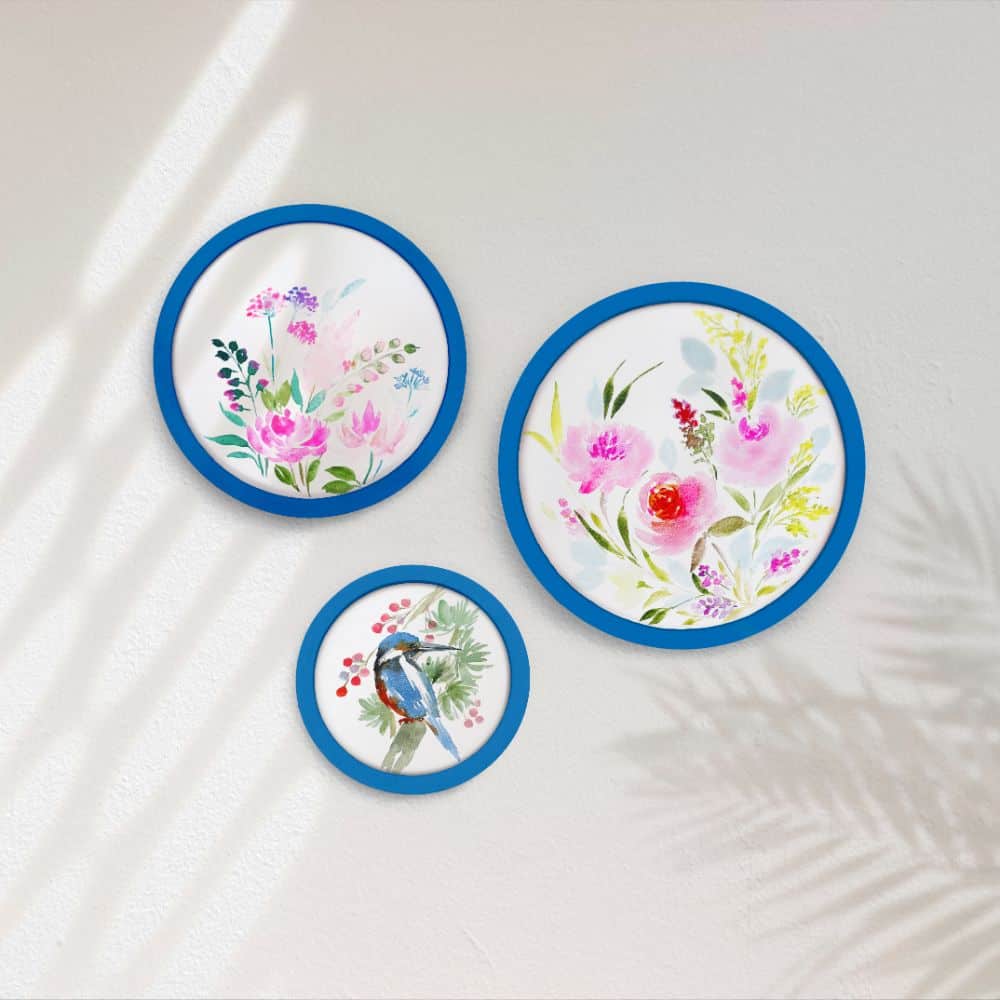 Handpainted wall art Style 1 - Set of 3 - rangreli