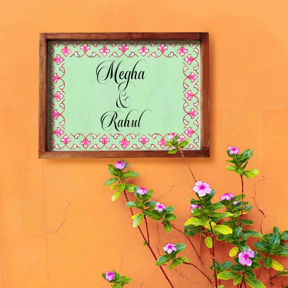 Printed Framed Name plate - Veli - 2 - rangreli