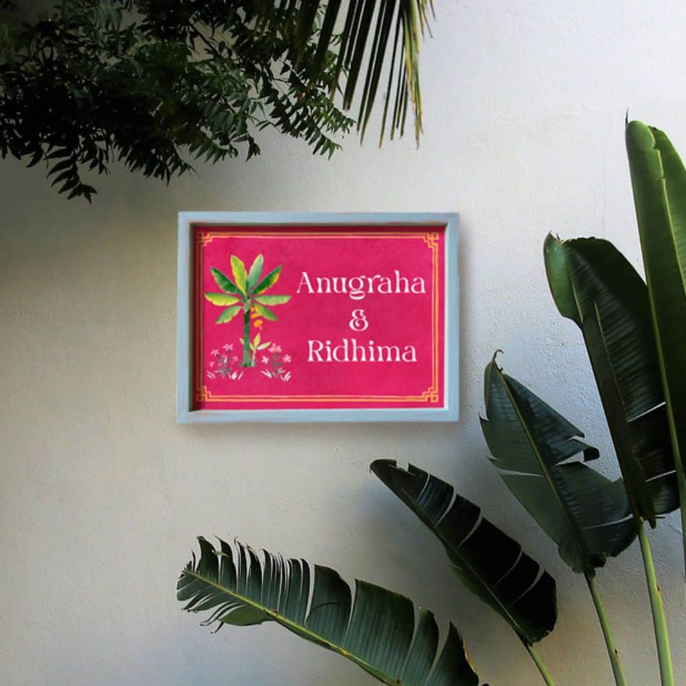 Printed Framed Name plate - Utsav - rangreli