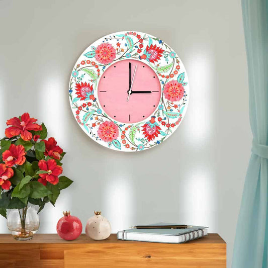 Veli Wall Clock Teal Red - Rangreli