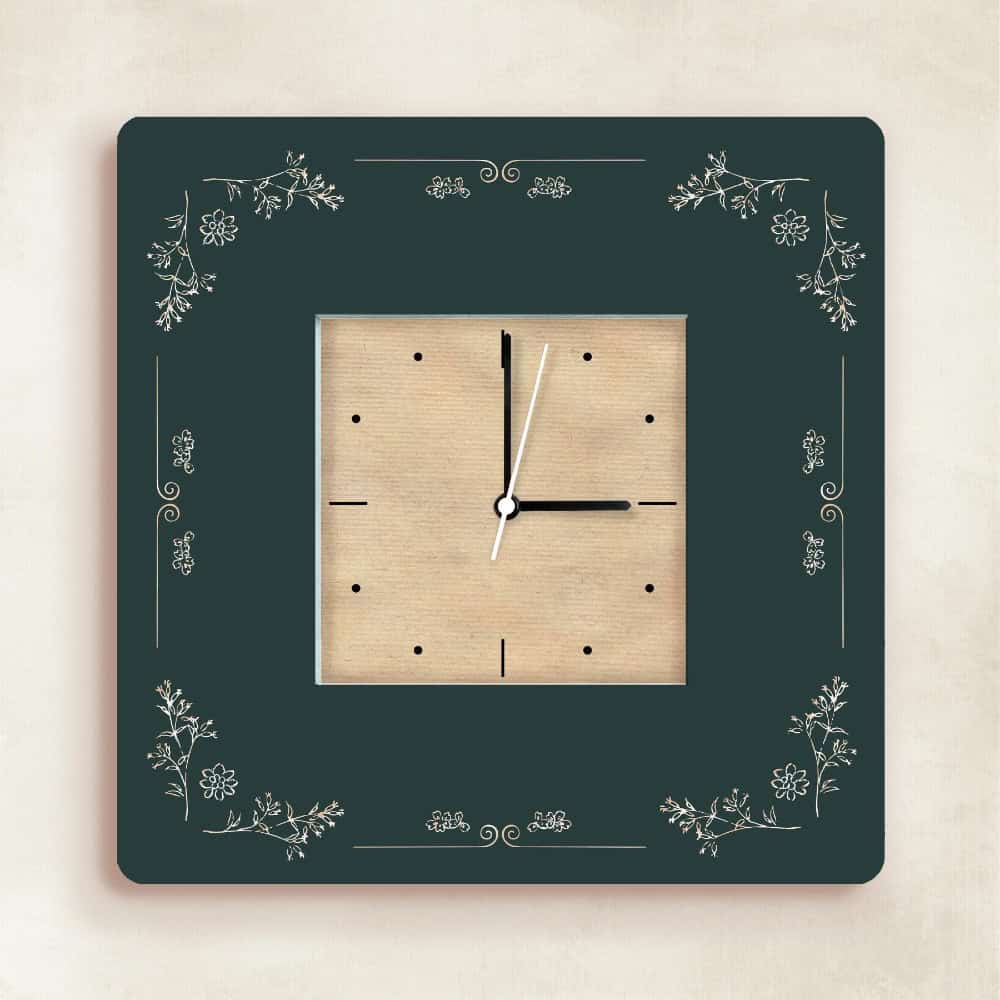 Verdant Moments – Green Botanical Timepiece