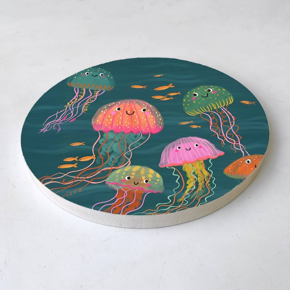 Colourful Jellyfish – Wall Art - Rangreli