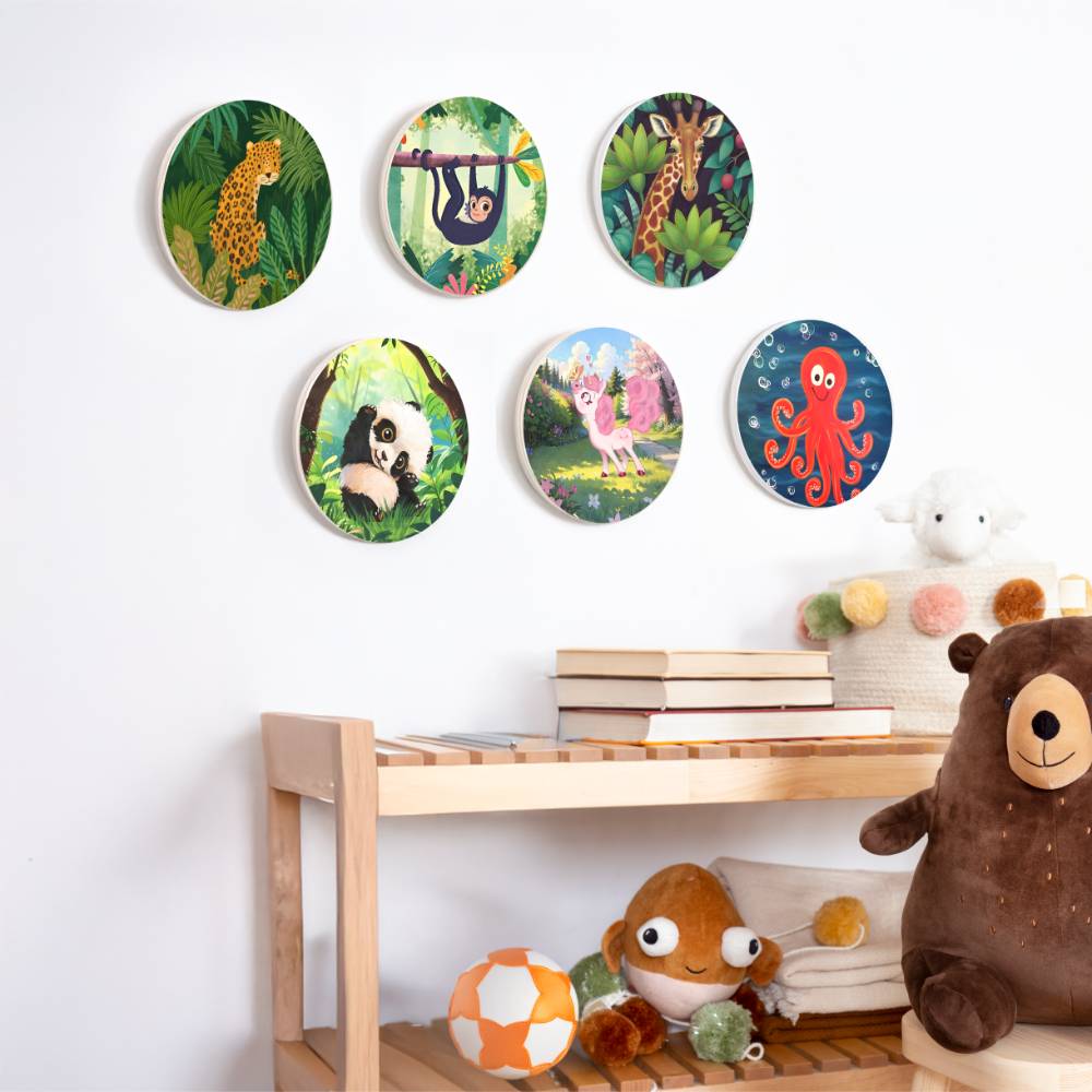 Cute Animals - Set of 6 Wall art - Rangreli