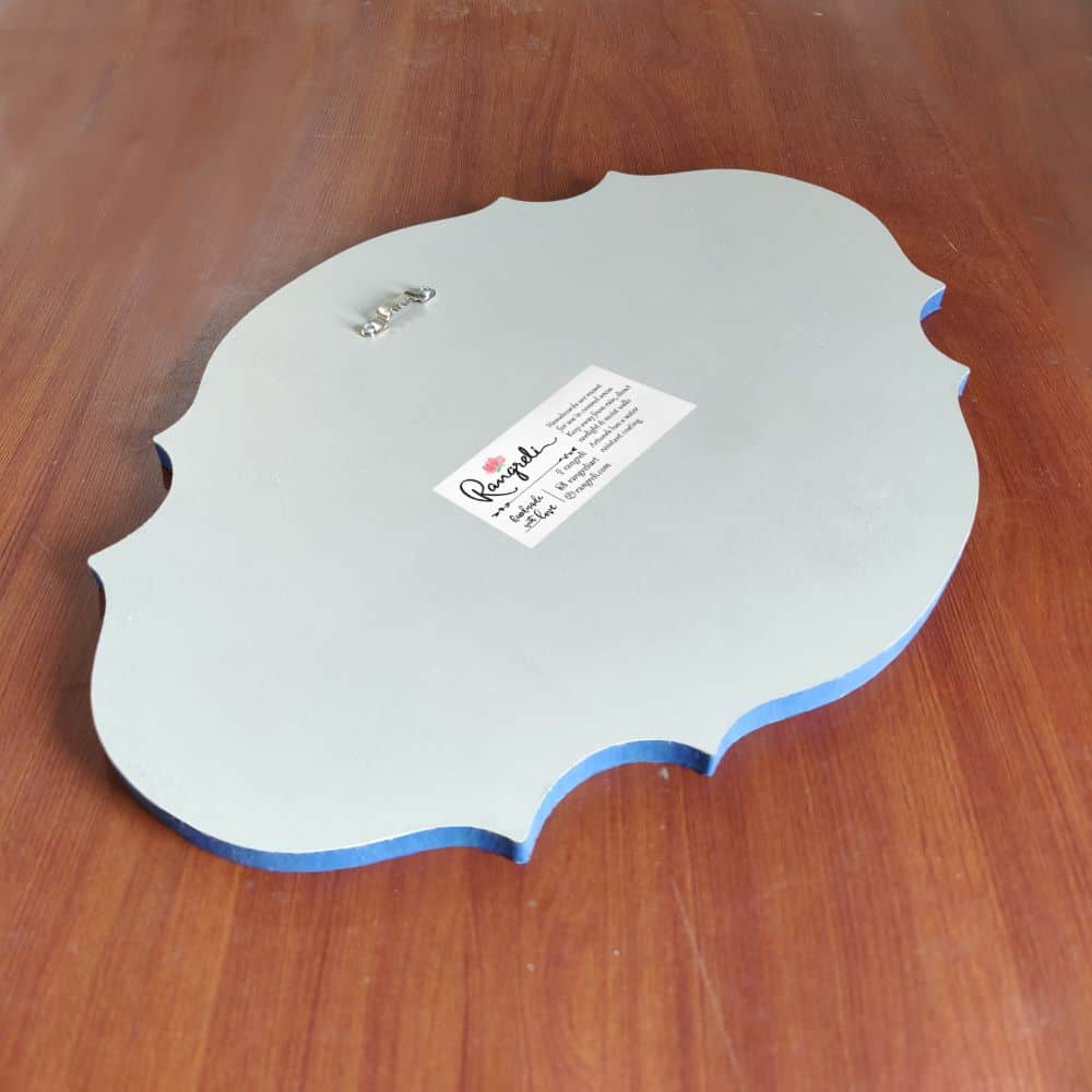 Handpainted Customized Name Plate - Victorian Orange Floral - Rangreli