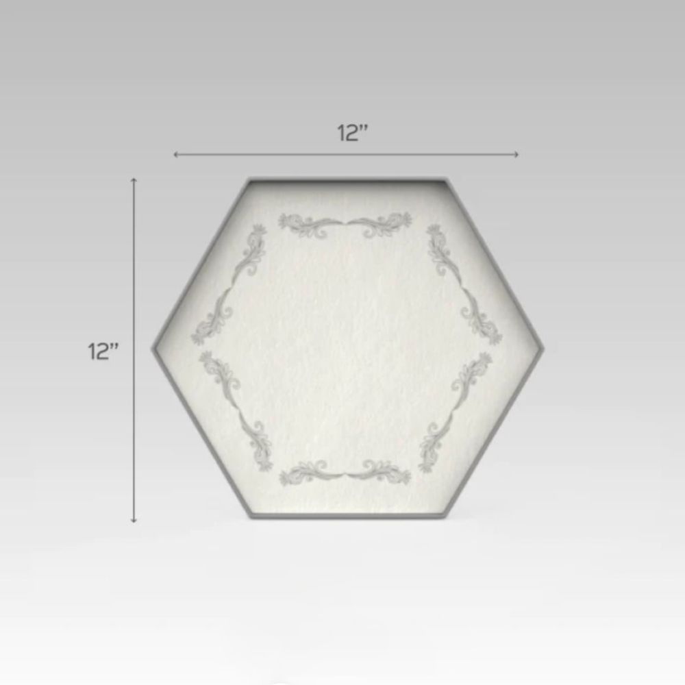 Palm Hand Painted Hexagon Serving Tray - Rangreli