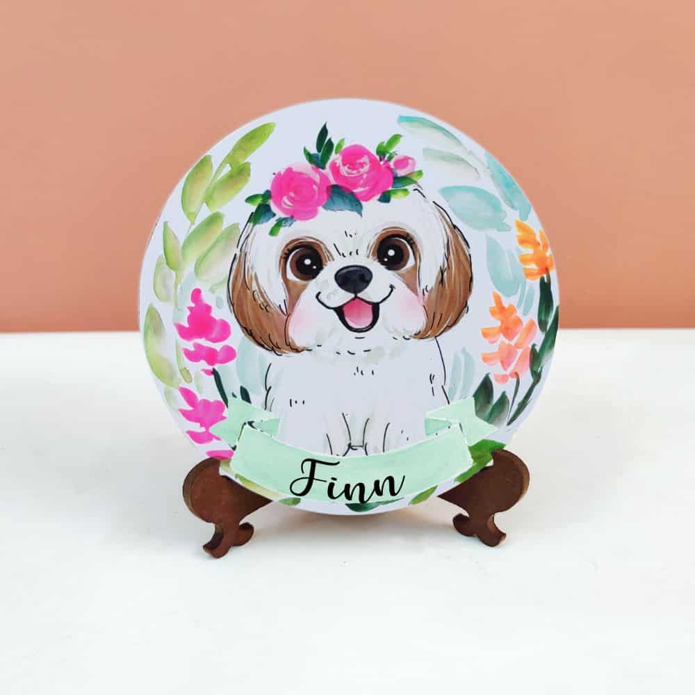 Handpainted Character Table Art - Simply Apso - rangreli