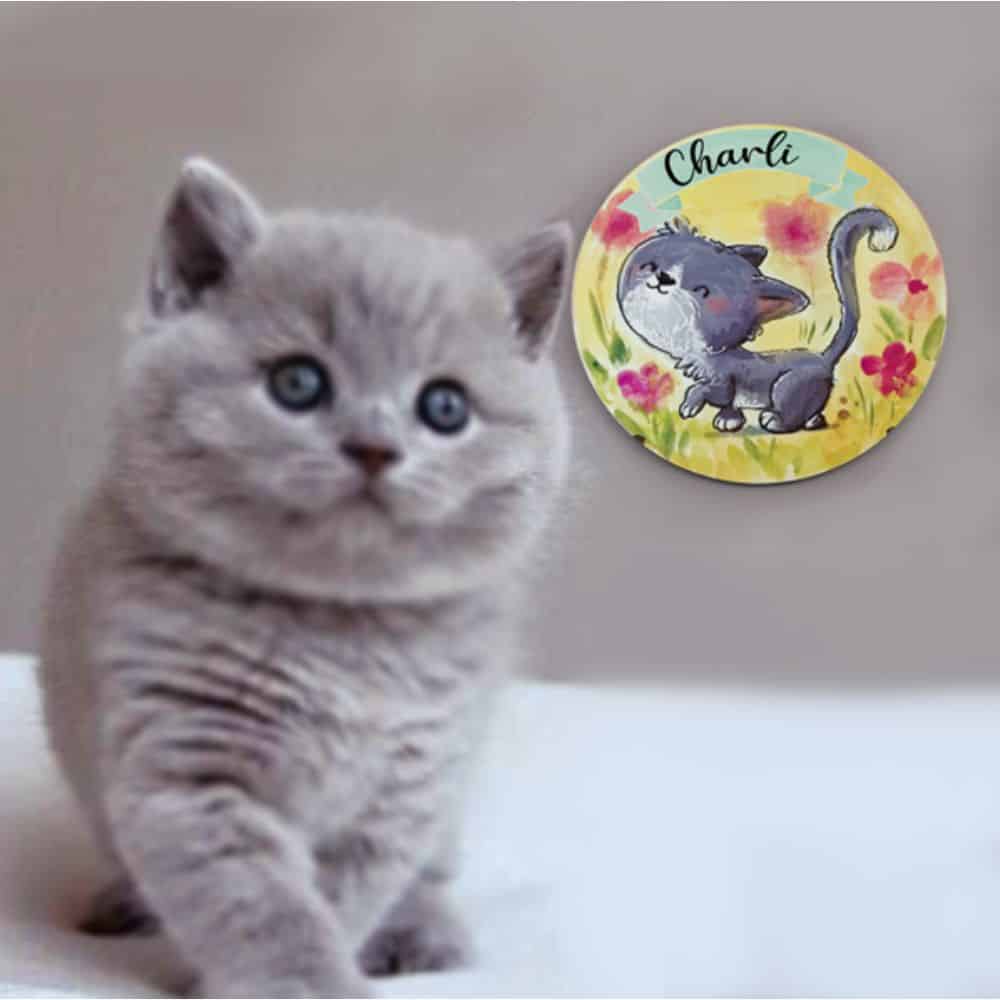 Handpainted Character Table Art - Kitty Love - rangreli