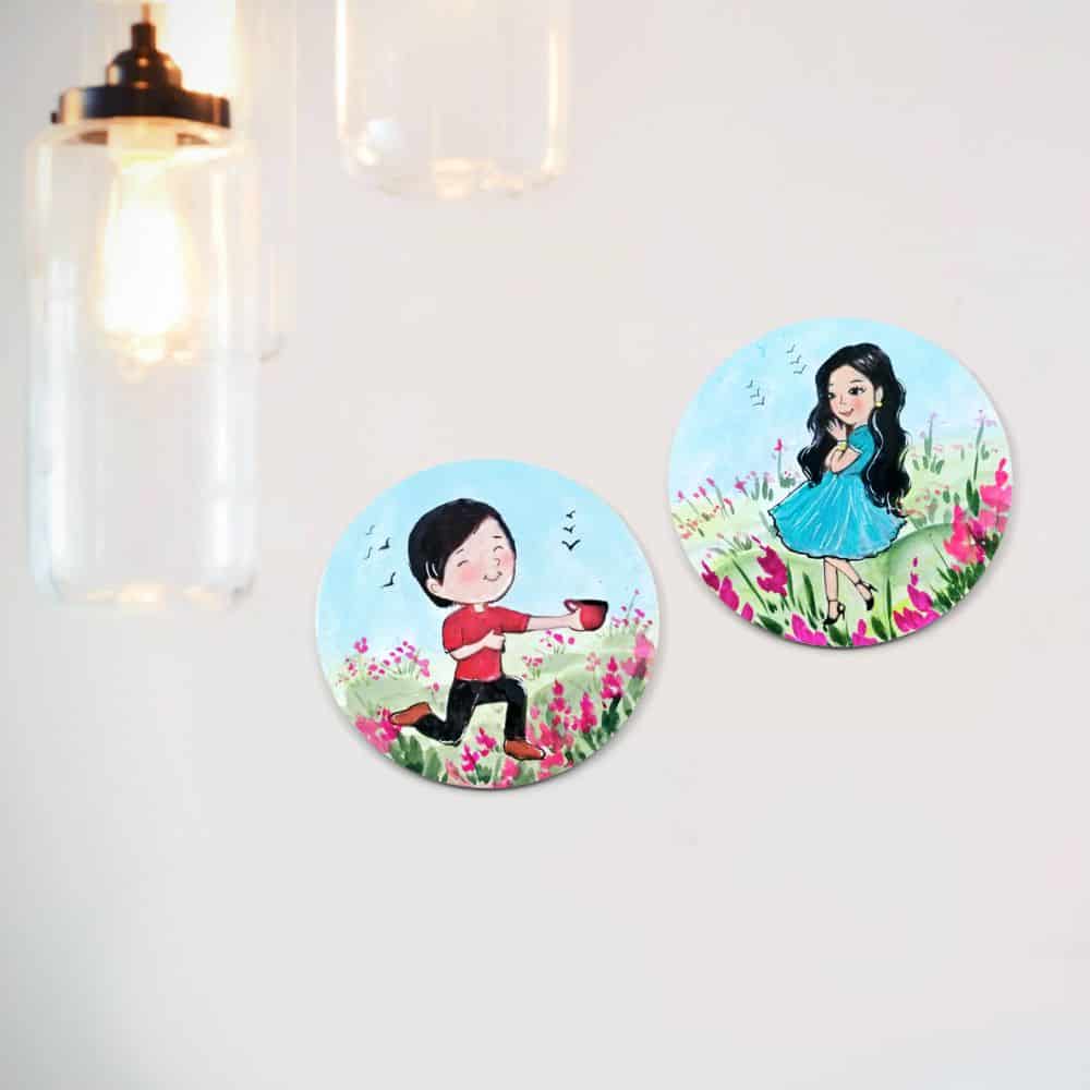 Handpainted Character Table Art - Proposal boy - rangreli
