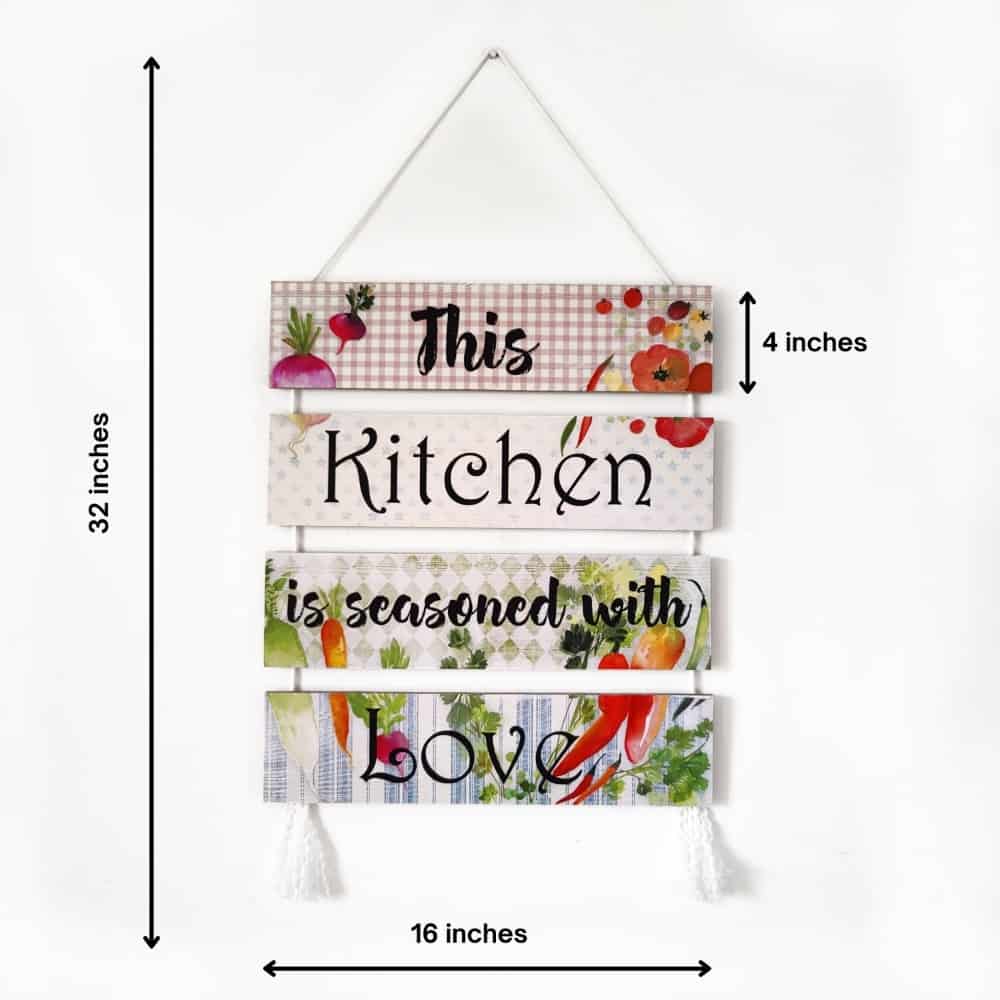 Kitchen Wall Art - Wall Hanging Quote Planks - Rangreli