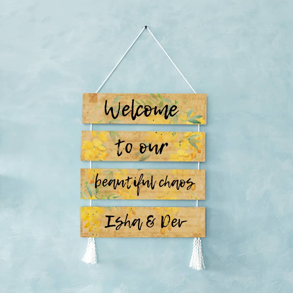 Welcome Home - Wall Hanging Quote Planks - Wall Art - Rangreli