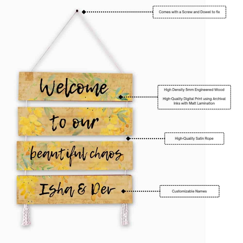 Welcome Home - Wall Hanging Quote Planks - Wall Art - Rangreli