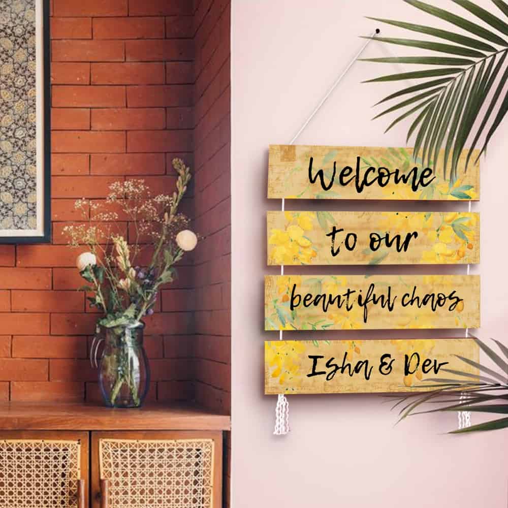 Welcome Home - Wall Hanging Quote Planks - Wall Art - Rangreli