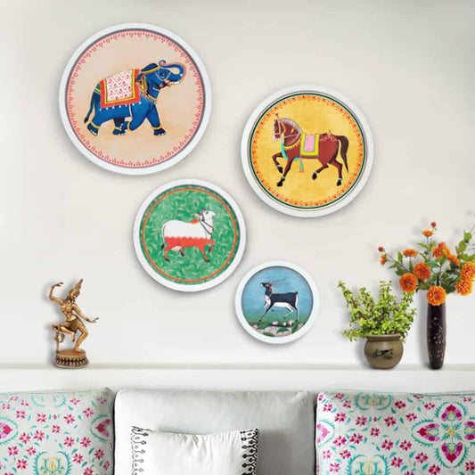 Pichwai Style Wall Art Frames Set of 4 - Rangreli